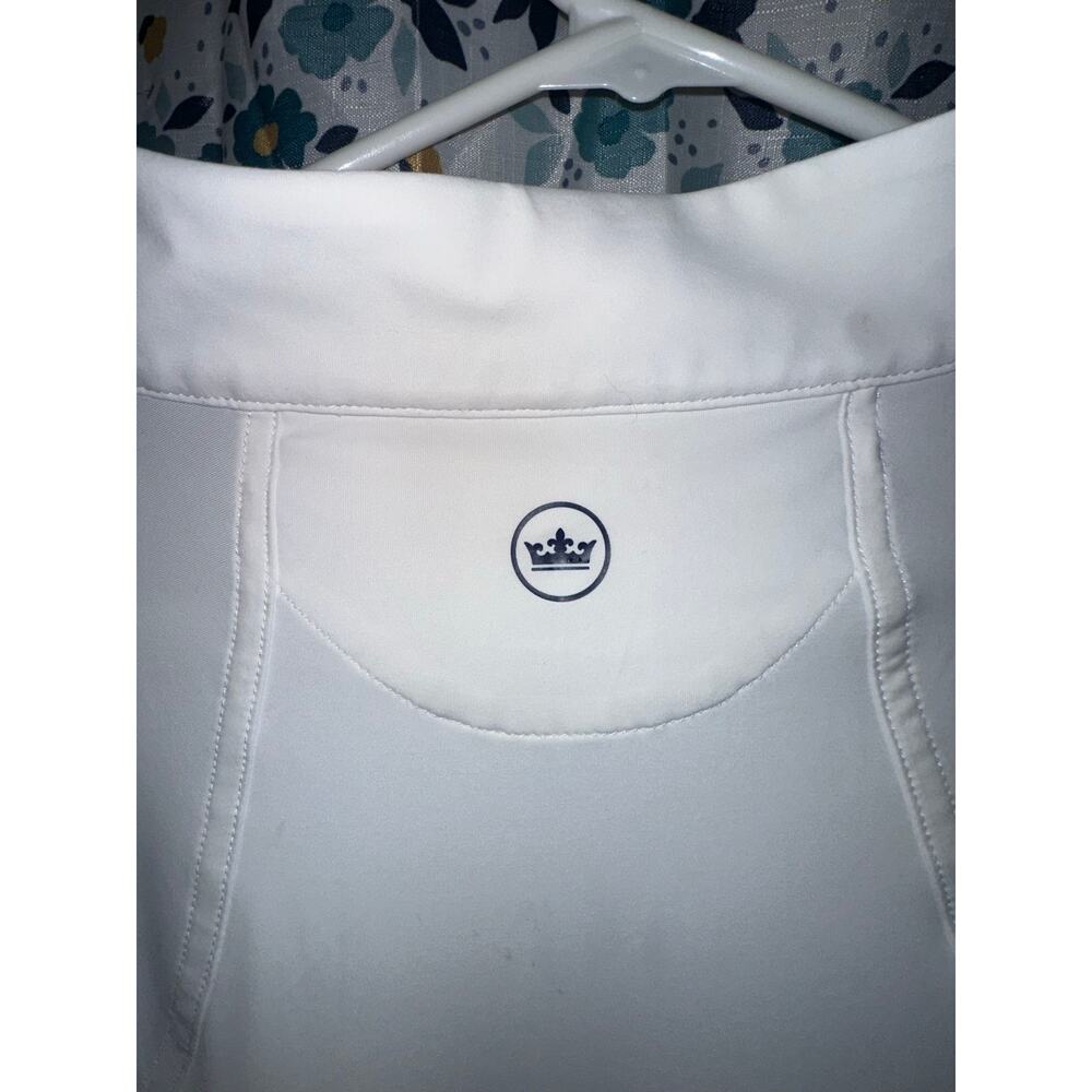 Peter Millar US Open Quarter Zip Pullover White Navy Size M UPF 50+ - Picture 5 of 7